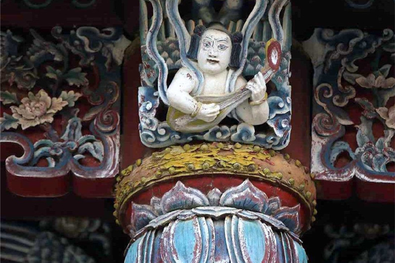 精美仙子飞天妙音垂花柱