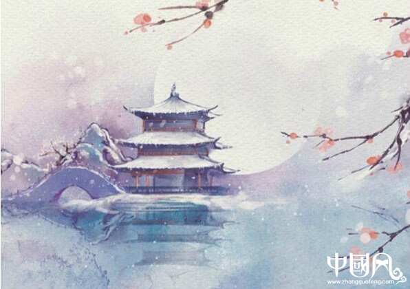 绘本中的亭台楼阁古风图片