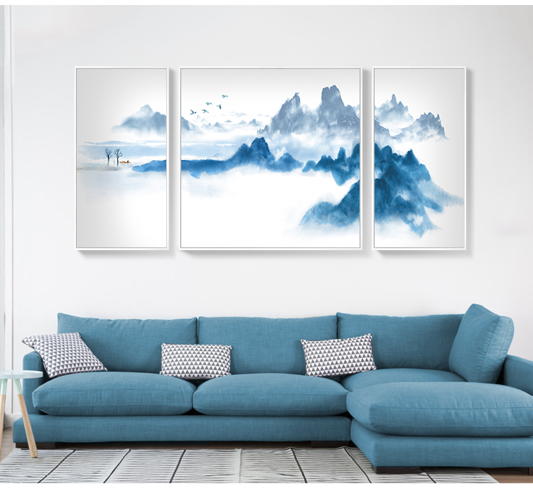 景秀山河，精美水墨装饰画