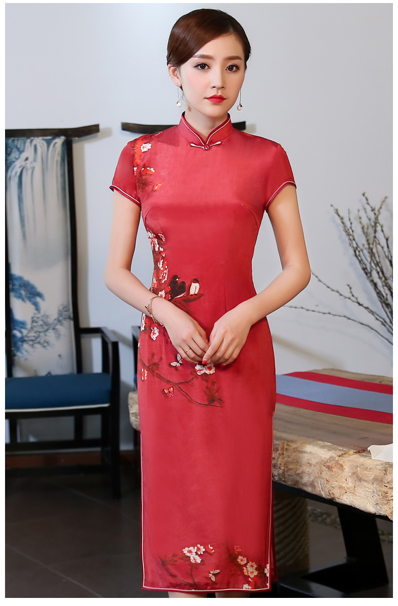 喜气中国红旗袍，耀眼的中国韵味美!