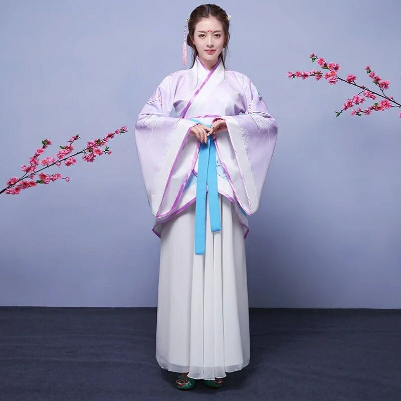 襦裙套装仙女汉服，中国风曲裾齐腰古装图片