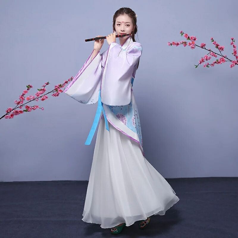 襦裙套装仙女汉服，中国风曲裾齐腰古装图片