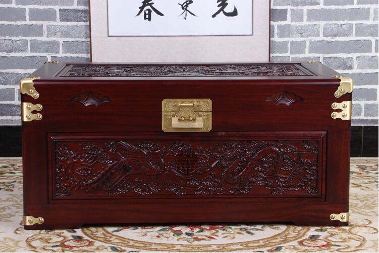 香樟木箱子红木中式陪嫁婚嫁箱