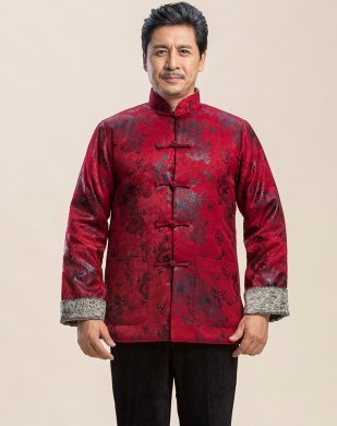 喜庆唐装礼服外套，复古风男士唐装
