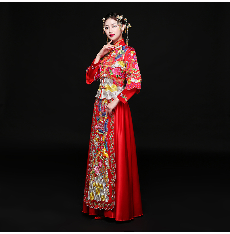 古典秀禾服中式礼服，时尚中国风新娘礼服