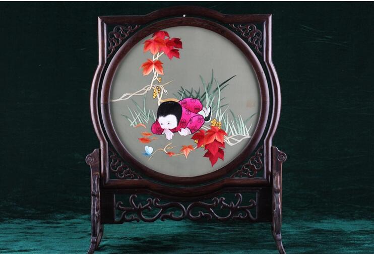 湘绣作品欣赏，湘魂楚韵针线间