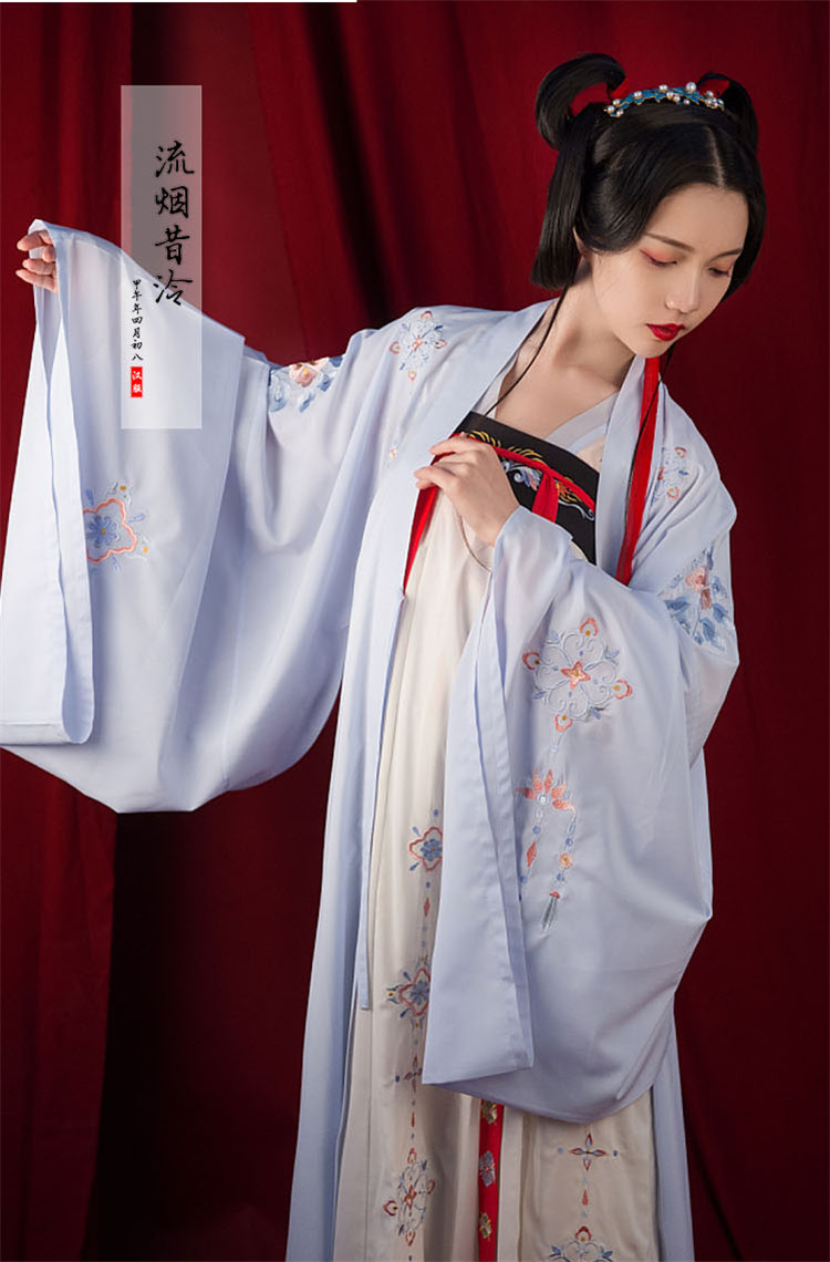 汉服女装齐胸襦裙大袖衫绣花