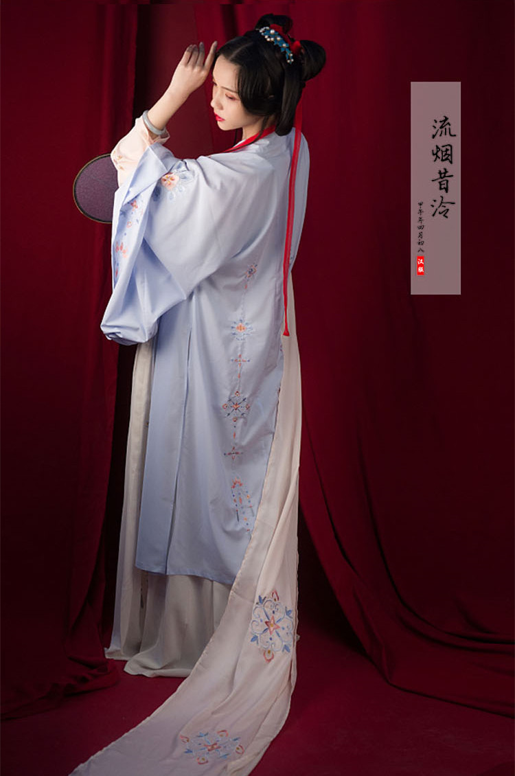 汉服女装齐胸襦裙大袖衫绣花