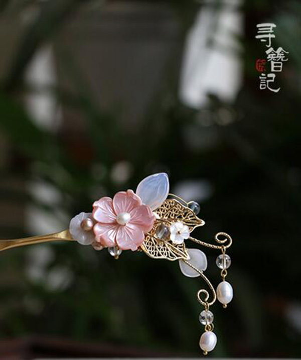 发簪步摇头饰流苏簪子
