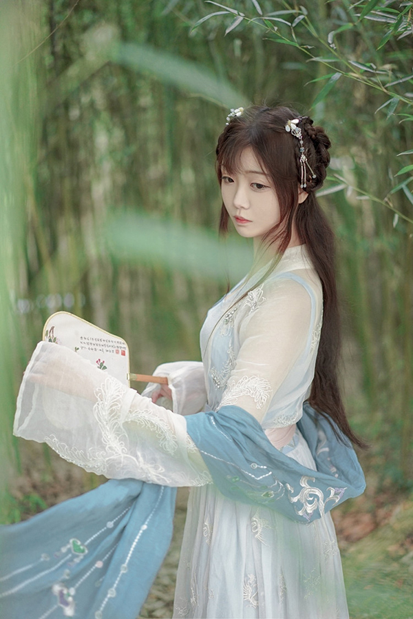 汉服  对襟齐腰襦裙