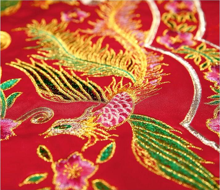芙蓉彩凤刺绣中国风嫁衣中式礼服