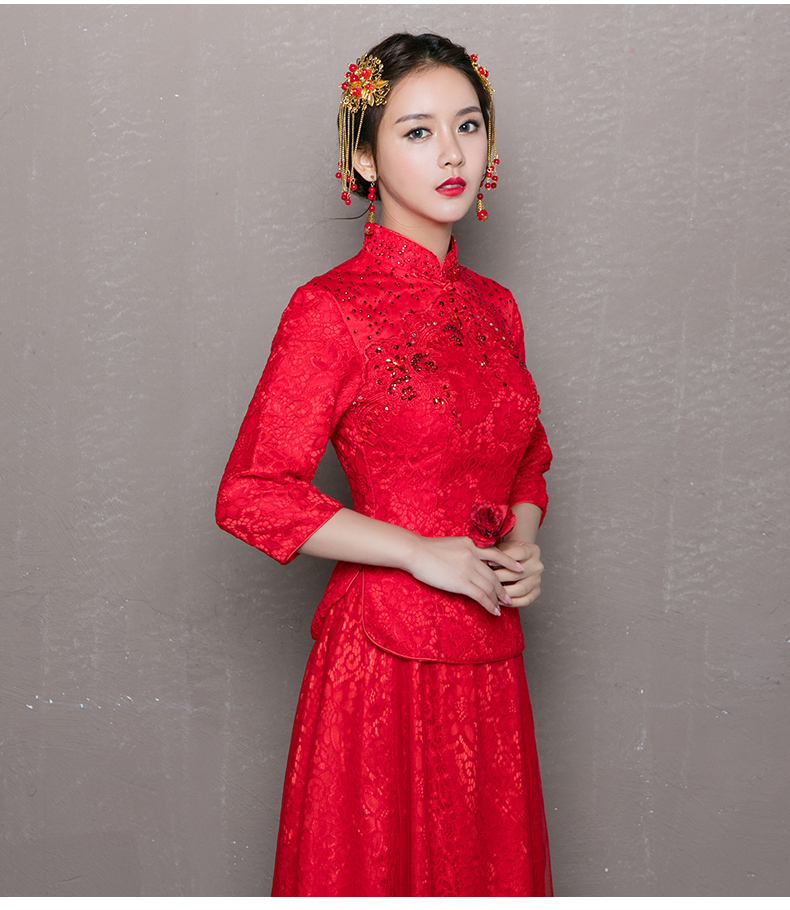 中式婚纱旗袍秀和服新娘嫁衣敬酒服