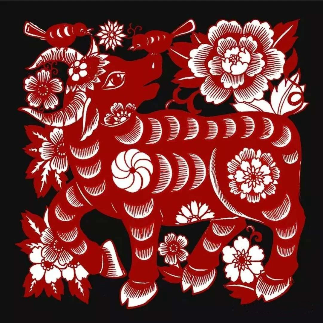 红与黑的剪纸艺术，曹文峰十二生肖剪纸作品