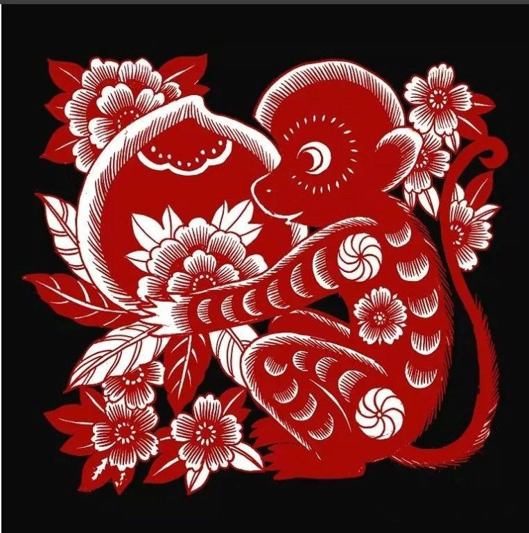 红与黑的剪纸艺术，曹文峰十二生肖剪纸作品