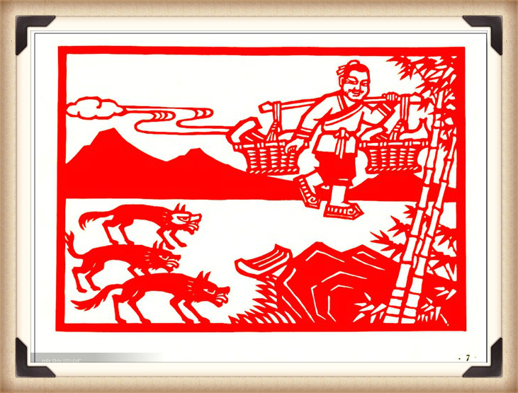 斗狼记剪纸艺术，高清剪纸连环画图集（54张）