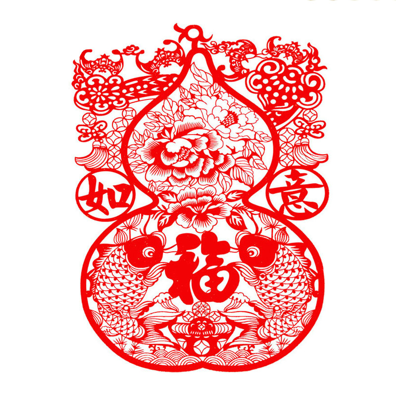 四款吉祥旺财剪纸：狗年吉祥春节剪纸艺术
