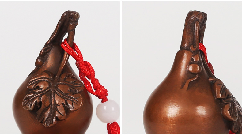 紫铜葫芦摆件，文玩葫芦把件工艺品