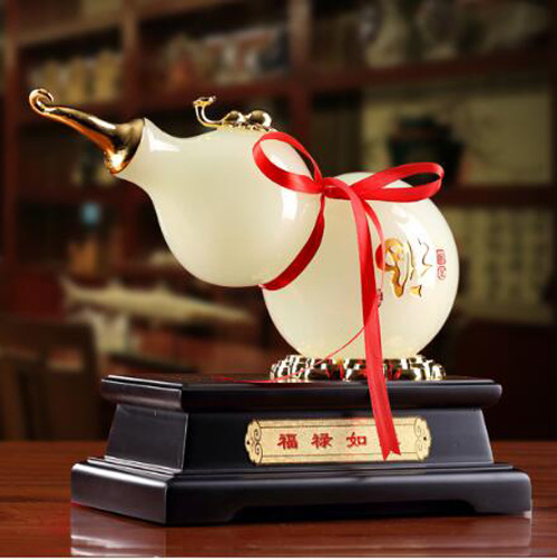 琉璃玉福禄如意葫芦招财吉祥装饰品摆件