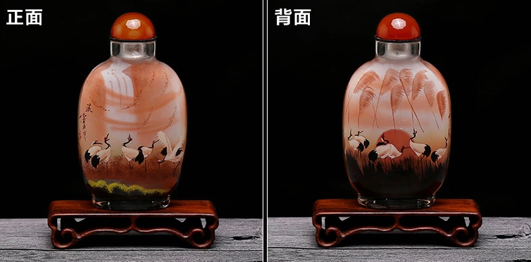 中国风民间传统手绘内画图鼻烟壶