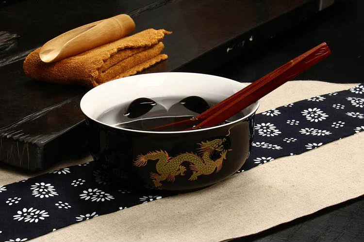 黑色草书陶瓷水盂
