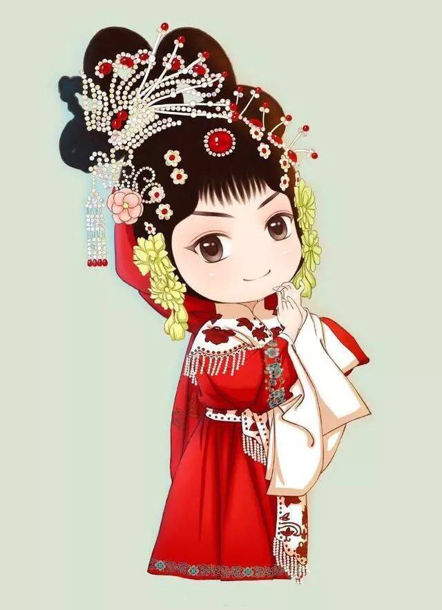 9张Q版京剧人物图片：萌萌哒真可爱