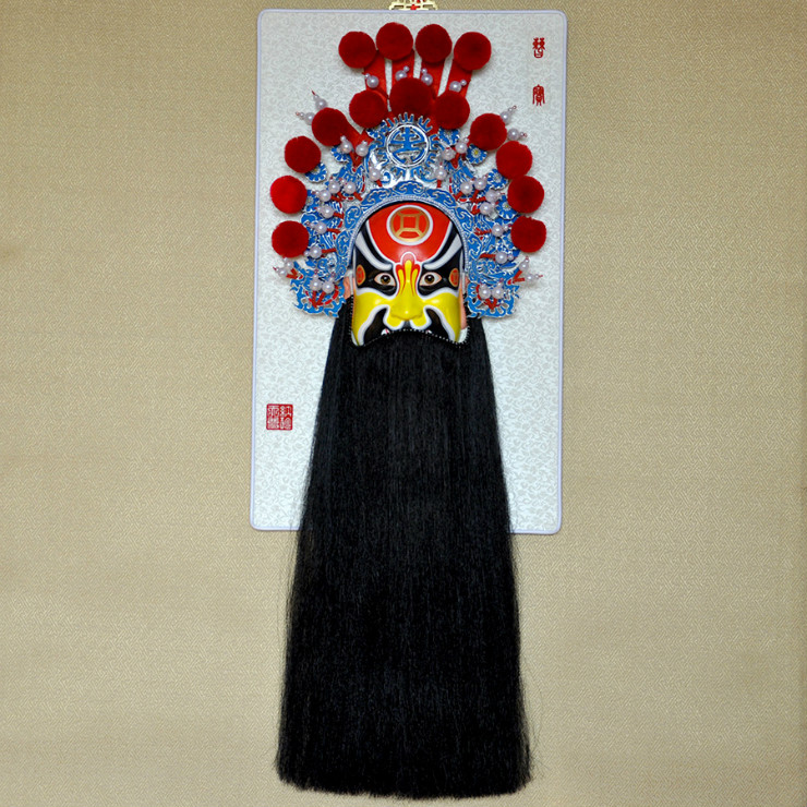 西路财神京剧脸谱挂件，中国风特色工艺品