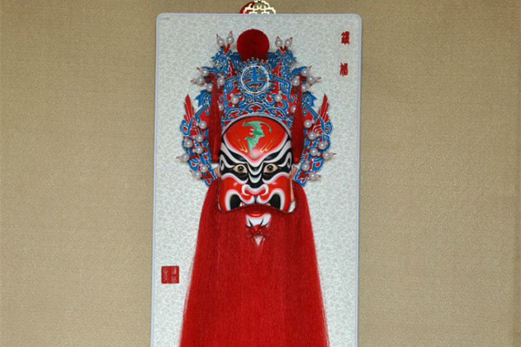 钟馗京剧脸谱挂件，镇宅辟邪工艺品家具挂件