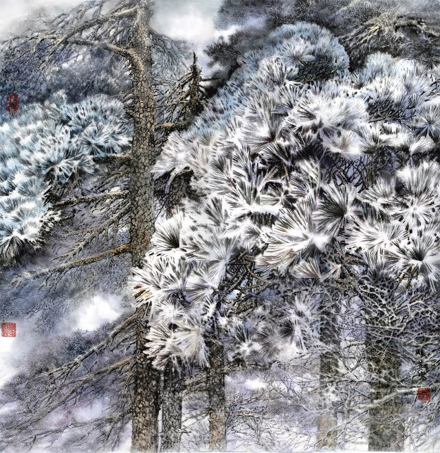 傅畦芷工笔色彩水墨国画欣赏