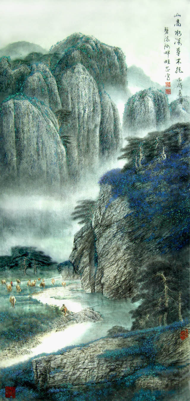 傅畦芷工笔色彩水墨国画欣赏