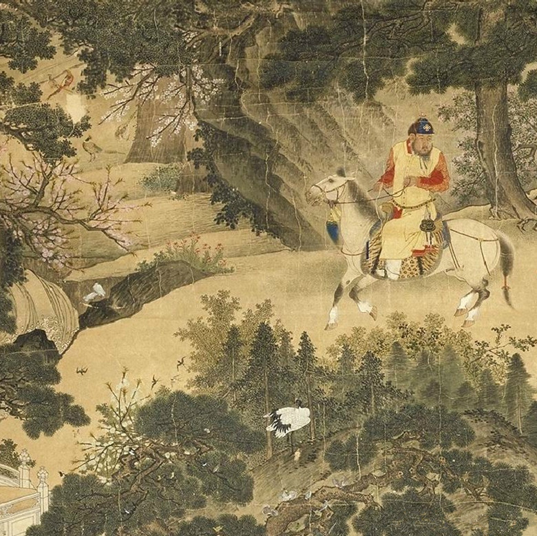 商喜《宣宗出猎图》国画狩猎图欣赏