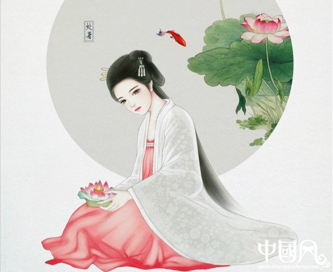 24节气古风手机壁纸图片，超美的女子古风图片