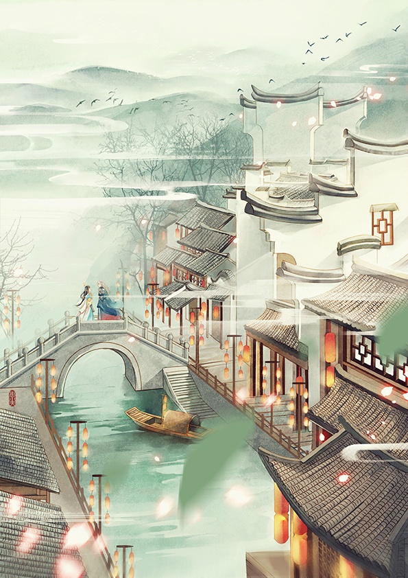 18张超美的花灯古风图片，可做手机壁纸的图集