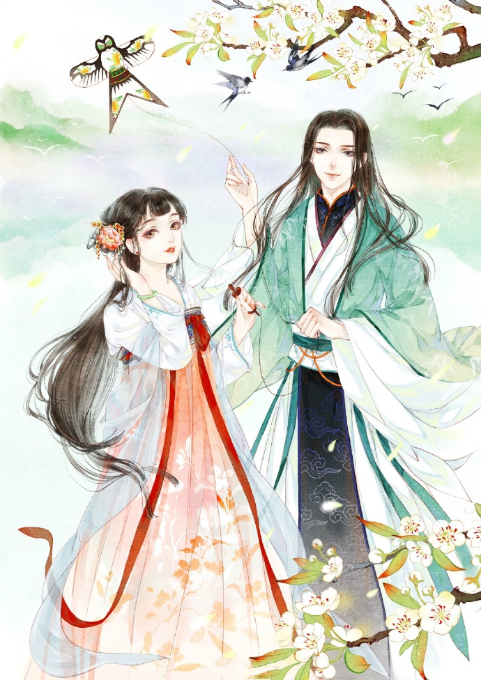 超甜的古风情侣图集，清新唯美古风图片（19张）