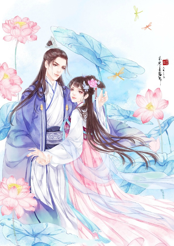 超甜的古风情侣图集，清新唯美古风图片（19张）