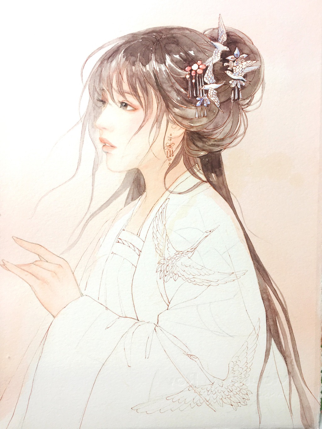 教你画好古风女子，超详细古风女子上色步骤图
