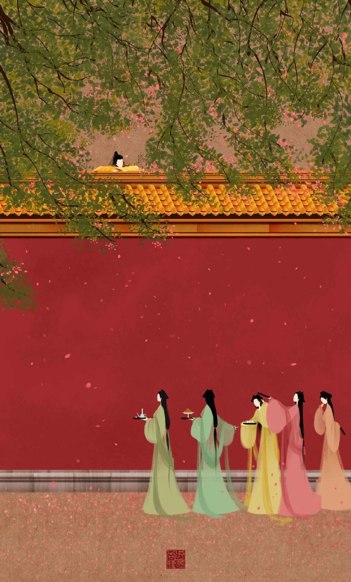 高清无脸古风插画欣赏，令人遐想的手绘插画图
