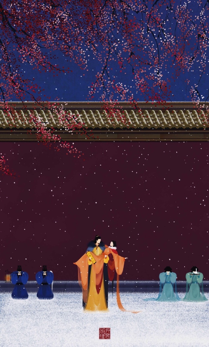 高清无脸古风插画欣赏，令人遐想的手绘插画图