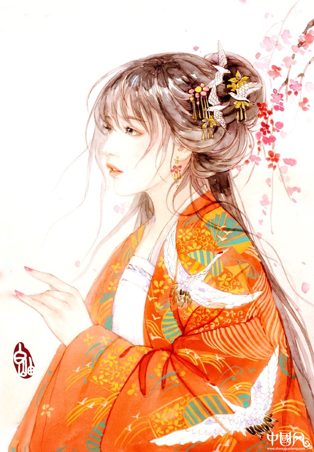 教你画好古风女子，超详细古风女子上色步骤图