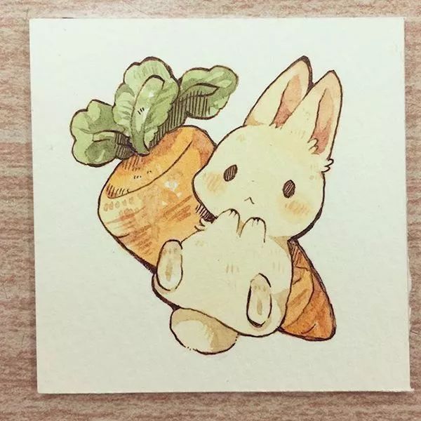 一组小兔子萌宠插画：萌萌哒真可爱！