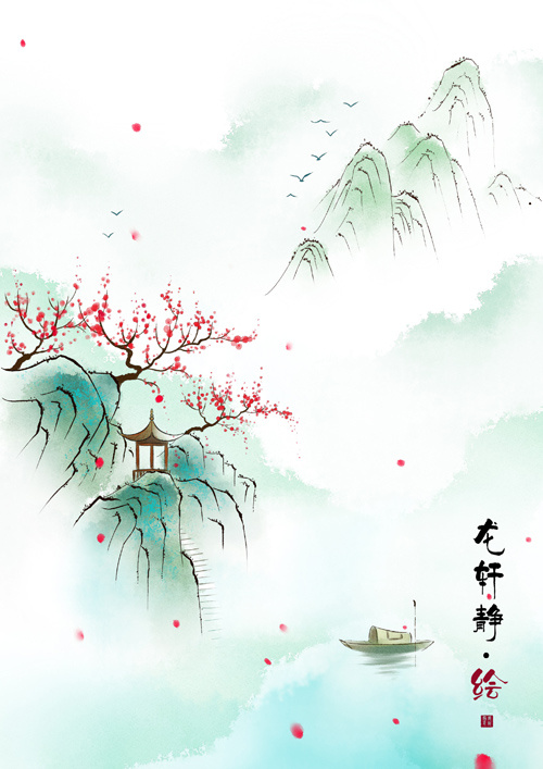12款古风背景图片：清新脱俗的世外桃源