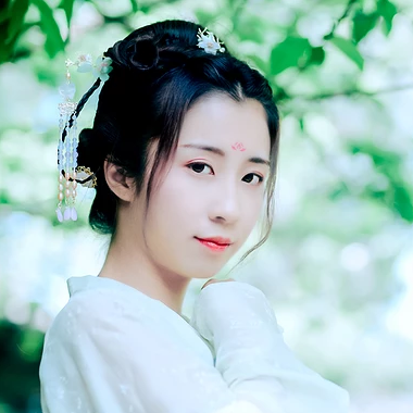清新绣球花女生头像，唯美古风真人头像