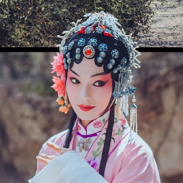 一组京剧戏曲花旦头像，唯美古风真人头像