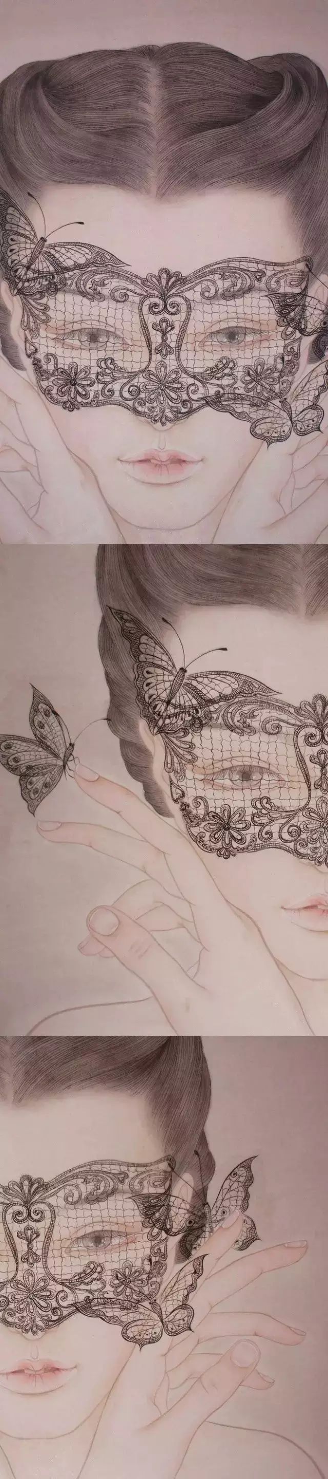 古风诗意手绘插画：一场风花雪月任飘摇美！