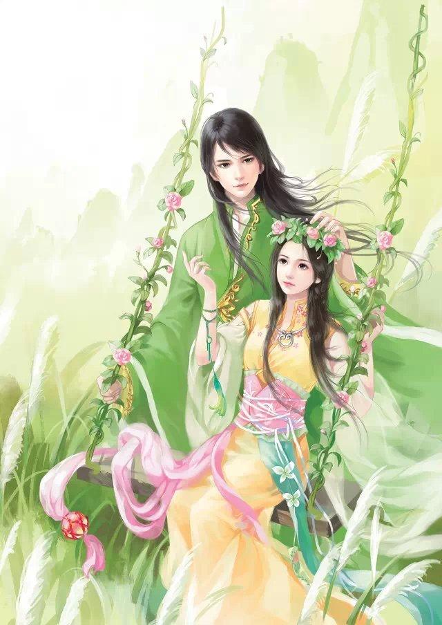 唯美古风情侣图片：一生一世一双人