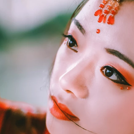 娇艳女子头像，唯美古风真人头像