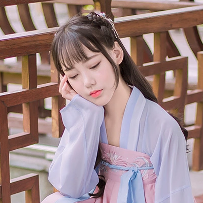 粉嫩小清新女生头像，唯美古风真人头像