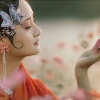 妩媚娇艳女子头像，唯美古风真人头像