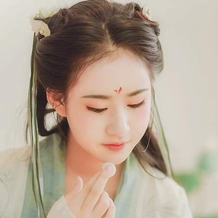 小清新汉服少女头像，唯美古风真人头像