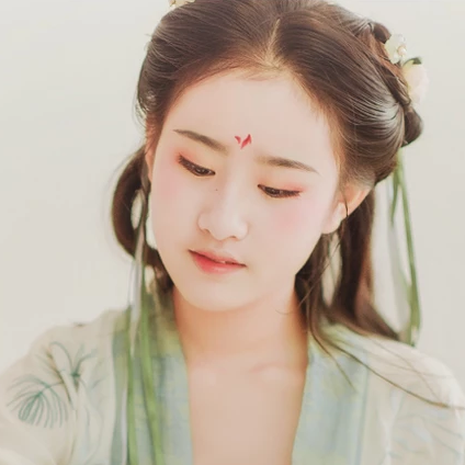 小清新汉服少女头像，唯美古风真人头像