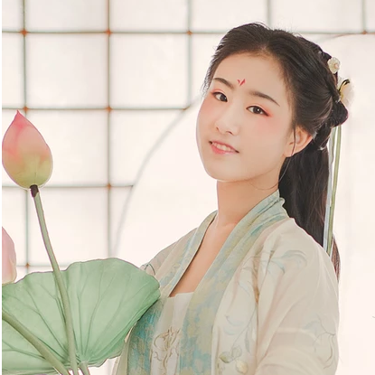 小清新汉服少女头像，唯美古风真人头像